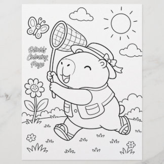 Kawaii Capybara Benutzerdefinierte Färbungsseite