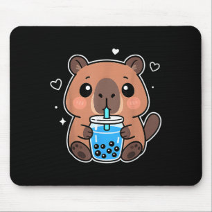 Kawaii Capybara Boba Drink Japanisch Niedliche Ani Mousepad