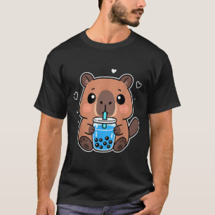 Kawaii Capybara Boba Drink Japanisch Niedliche Ani T-Shirt