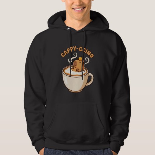 Kawaii Capybara Cappuccino Tee Cappy-ccino Coffee  (Vorderseite)
