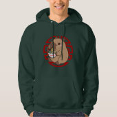 Kawaii Capybara Eating Ramen Noodles Anime Hoodie (Vorderseite)