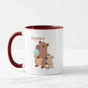 Kawaii Capybara Kaffeetasse, Lustiges Tiergeschenk Tasse