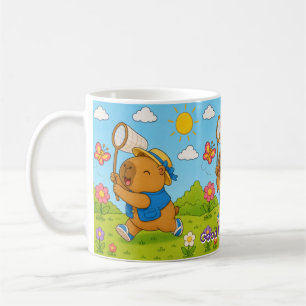 Kawaii Capybara Schmetterling Tasse mit individuel