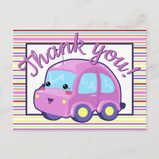 Kawaii Car Postkarte
