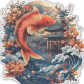 Kawaii Carp Dragon Gate Sticker Chinesischer Legen (Vorderseite)