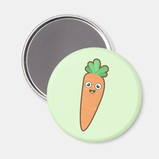 Kawaii Carrot Magnet (Vorderseite/Rückseite)