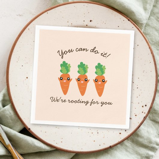 Kawaii Carrots Rooting für Sie Motivierend Worte Serviette