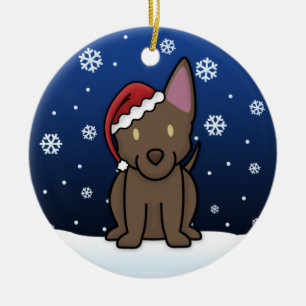 Kawaii-Cartoon Australische Kelpie Keramik Ornament