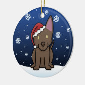 Kawaii-Cartoon Australische Kelpie Keramik Ornament (Links)