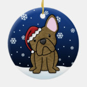 Kawaii Cartoon-Brindle französische Keramikornament (Hinten)