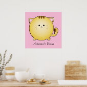 Kawaii Cartoon Cat Room Poster (Küche)