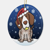 Kawaii Cartoon-Deutscher Shorthair Keramikornament (Links)