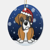 Kawaii Cartoon Fawn Boxen Weihnachten Keramik Ornament (Links)