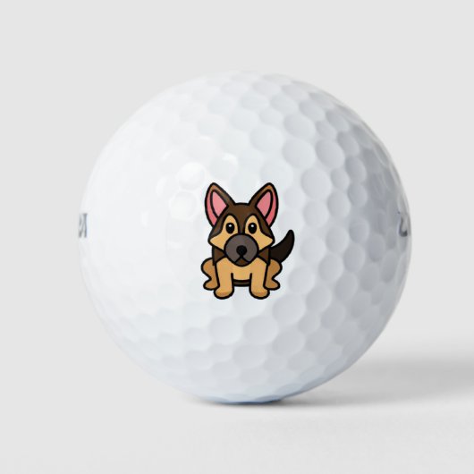 Kawaii Cartoon Golfball (Vorderseite)