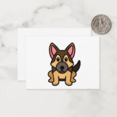 Kawaii Cartoon Mitteilungskarte (Vorderseite/Rückseite Beispiel)