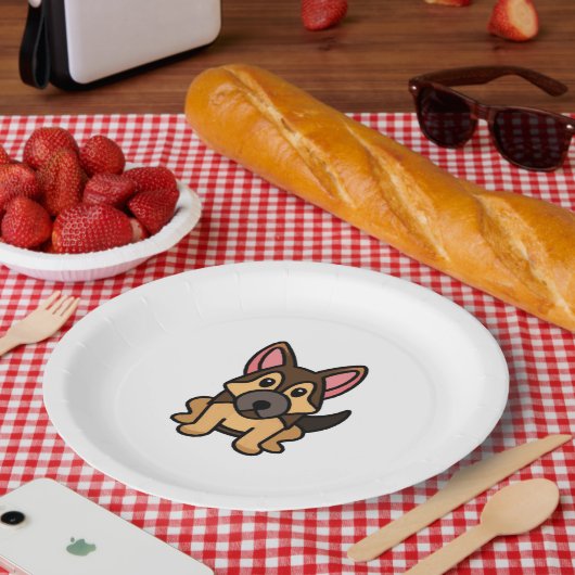 Kawaii Cartoon Pappteller (Picknick)