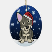 Kawaii Cartoon-Schwede Vallhund Keramik Ornament (Rechts)