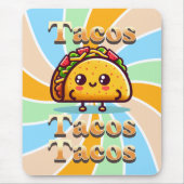 Kawaii Cartoon Tacos Mousepad (Vorne)