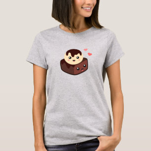 Kawaii-Cartoon von Vanilleeis und Brownie T-Shirt