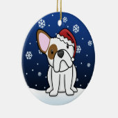 Kawaii Cartoon WB-Bulldoggen-Weihnachten Keramik Ornament (Rechts)
