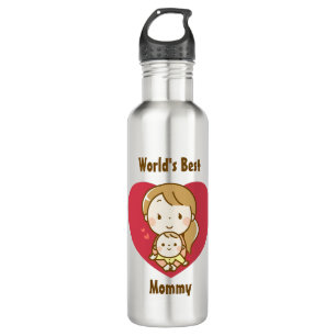 Kawaii-Cartoon zum Weltbesten Tag der Niedlichen M Edelstahlflasche