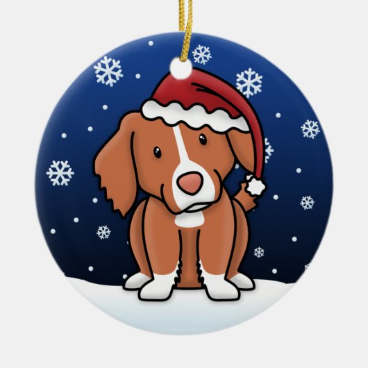 Kawaii Cartoontoller-Weihnachtsverzierung Keramik Ornament (Vorne)