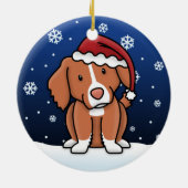 Kawaii Cartoontoller-Weihnachtsverzierung Keramik Ornament (Hinten)