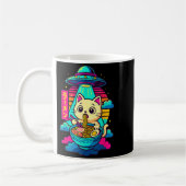 Kawaii Cat Alien Ufo Ramen Graphic Tee Funny Japan Kaffeetasse (Links)