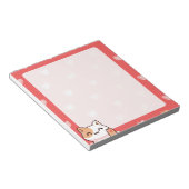 Kawaii Cat and Hearts Notepad Notizblock (angewinkelt)