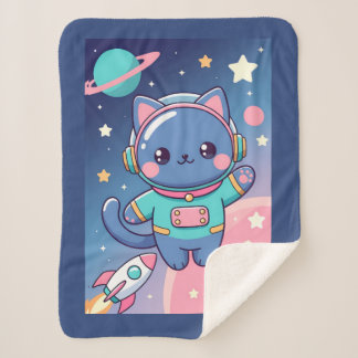 Kawaii Cat Astronaut Space Adventure Sherpadecke