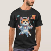 Kawaii Cat Astronaut T - Shirt - Niedliche Weltrau (Vorderseite)