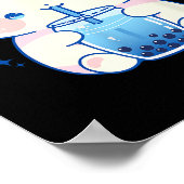 Kawaii Cat Boba Japanese Cute Aesthetic Anime Girl Poster (Ecke)