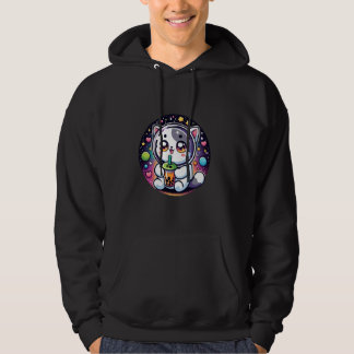 Kawaii Cat Bubble Tea Astronaut Lover Cute Hoodie