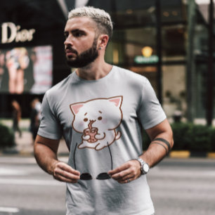 Kawaii Cat Bubble Tea T-Shirt