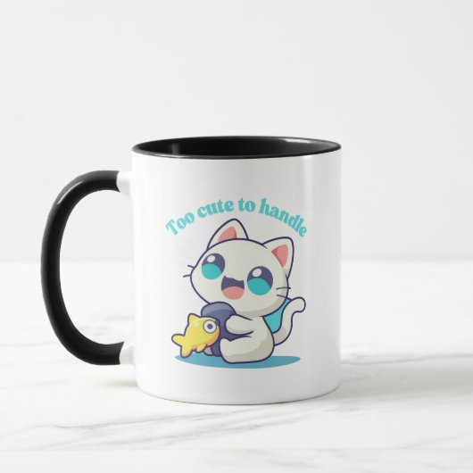 Kawaii Cat bunt Tasse (Links)