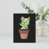 Kawaii Cat Cactus Garening Niedlich Kitten Postkarte (Stehend Vorderseite)