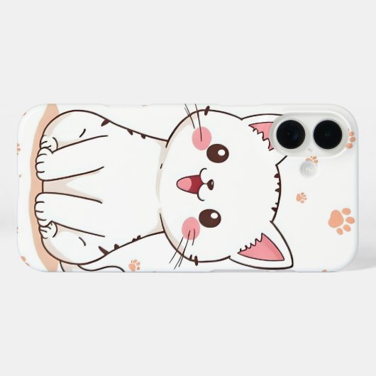 Kawaii Cat Case-Mate iPhone Hülle (Rückseite (Horizontal))