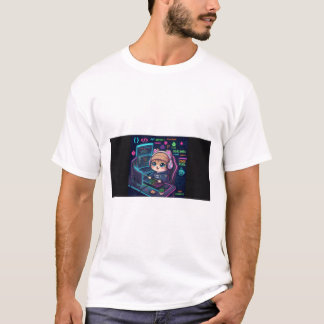 Kawaii Cat Coder T-Shirt | Süße Programmierer Katz
