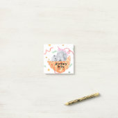 Kawaii Cat & Croissant – Harajuku Aesthetic Post-it Klebezettel (Auf Schreibtisch)