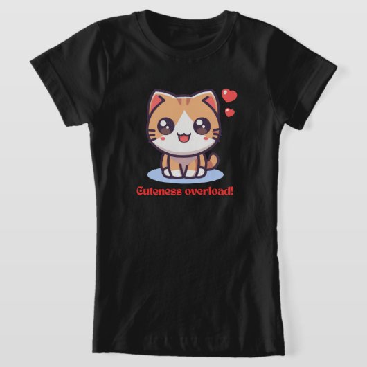Kawaii Cat Cuteness Overload Art T-Shirt (Ablage )