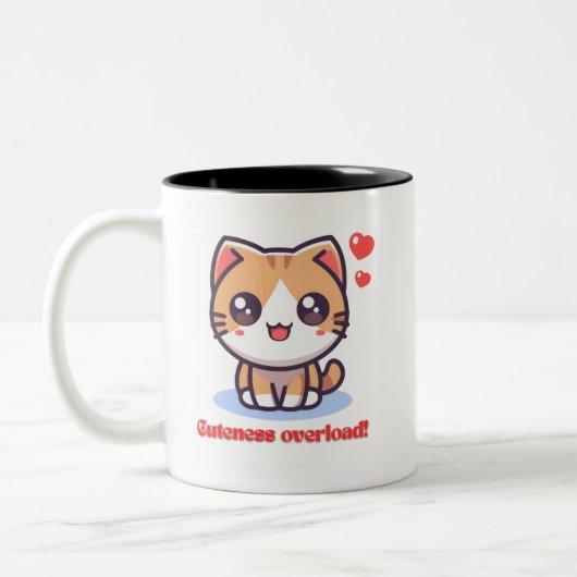 Kawaii Cat Cutness Overload Tasse (Links)