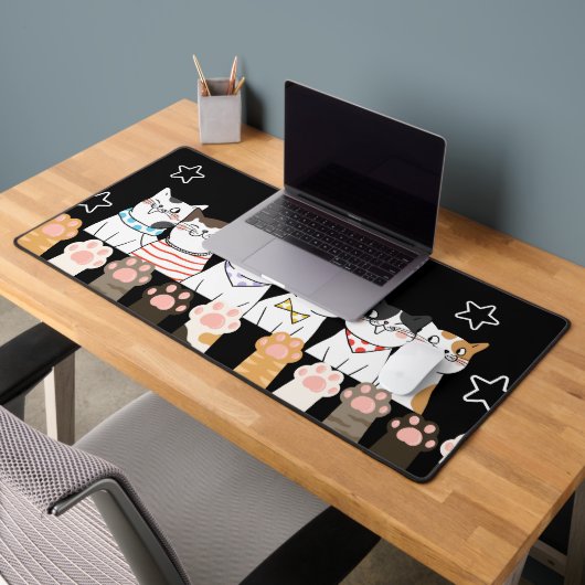 Kawaii Cat Desk Mat - Niedlich Office oder Gaming  Schreibtischunterlage (Büro 2)