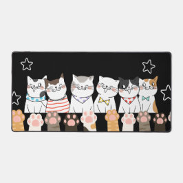 Kawaii Cat Desk Mat - Niedlich Office oder Gaming  Schreibtischunterlage