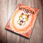 Kawaii Cat Drinking Boba Milk Tee Notizblock