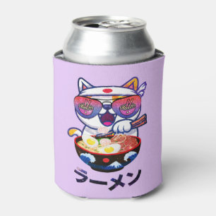 Kawaii Cat Eating Ramen - Niedliche japanische Nud Dosenkühler