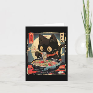 Kawaii Cat Eating Ramen Noodles Anime Gift Girls T Karte