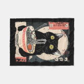 Kawaii Cat Eating Ramen Noodles Funny Anime Gift G Fleecedecke (Vorderseite (Horizontal))