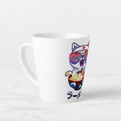 Kawaii Cat Eating Ramen Noodles Milchtasse (Linke Ecke)