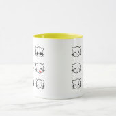 Kawaii Cat Emoji Tasse (Zentrum)