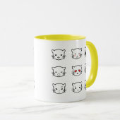 Kawaii Cat Emoji Tasse (VorderseiteRechts)